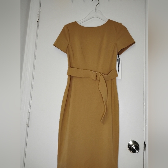 Calvin Klein Dresses & Skirts - Calvin Klein Tan Midi Dress with Belt